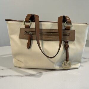 Liz‎ Claiborne Shoulder Bag - Hang Bag - Purse - Beige and Brown